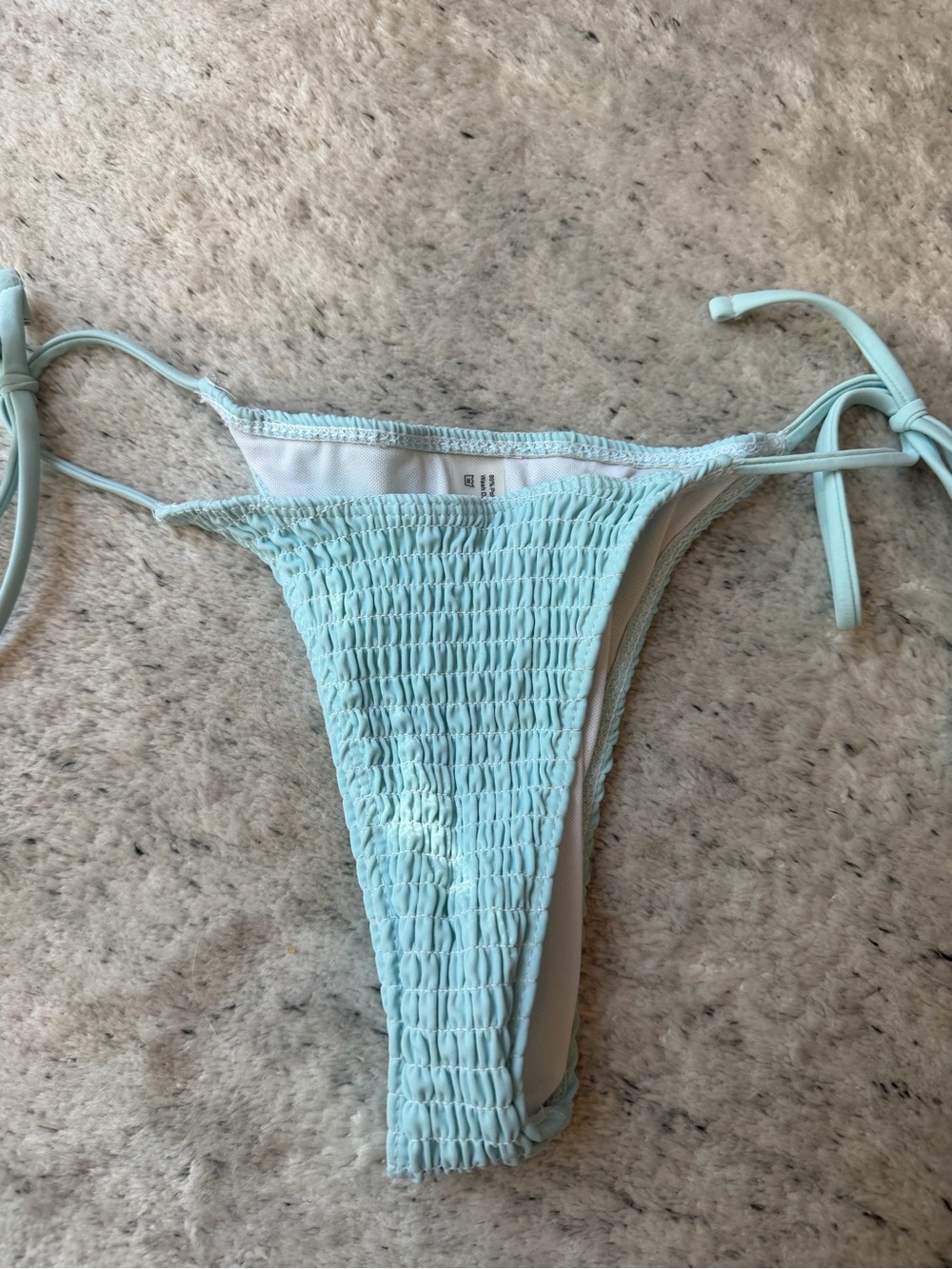 PacSun Light Blue Smocked Tie-Side Bikini Bottoms